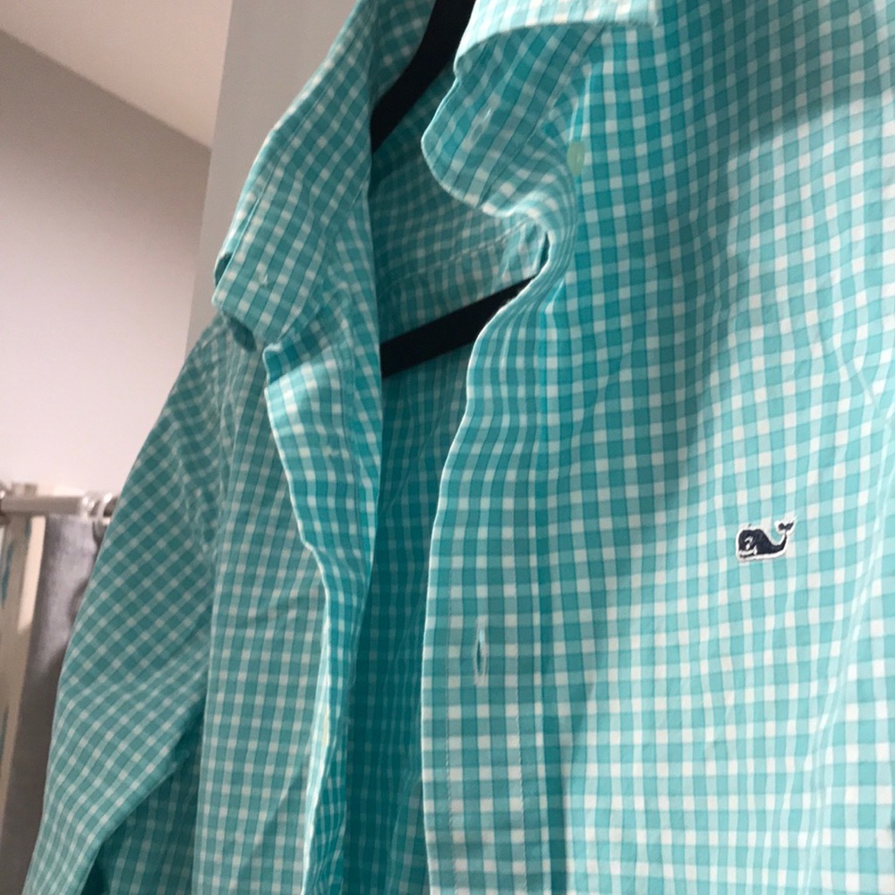 Vineyard Vines Green Checkered Button Down - Picture 3 of 3